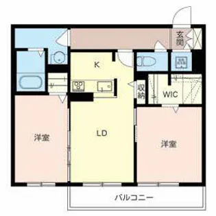 Vouivre 海老江(ヴィーヴル 海老江)【0203号室】の間取り