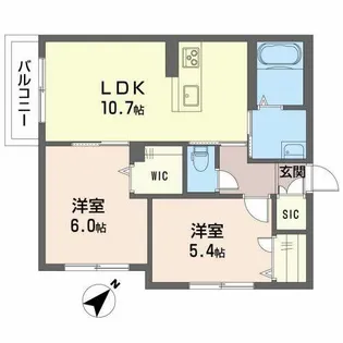 palace uno【0201号室】の間取り