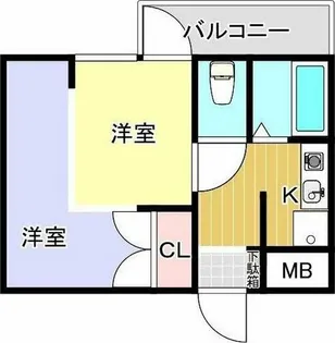 VIP薬院【2階】の間取り