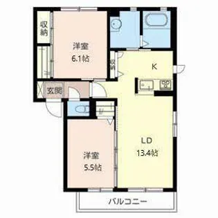 メゾン ラフィネ【0202号室】の間取り