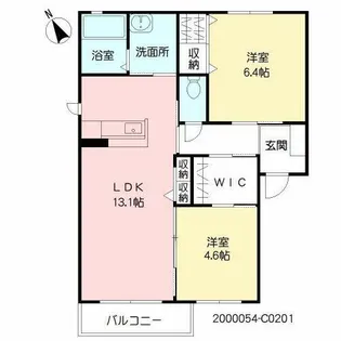 M.J.SKY C棟【2階】の間取り