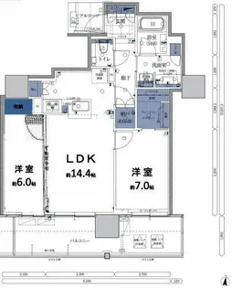 グランドメゾン久屋大通 1302号室【1302号室】の間取り