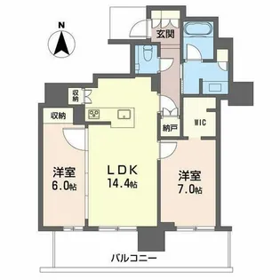 グランドメゾン久屋大通 1302号室【1302号室】の間取り