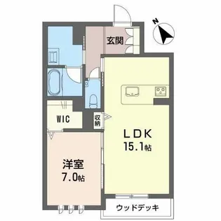 クレア千種【0102号室】の間取り