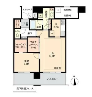 エルザグレース堀江タワー【303号室】の間取り