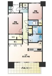 ジオ新町【20階】の間取り