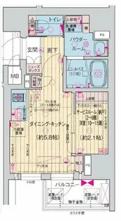 ソルテラス阿波座ウィズ【7階】の間取り