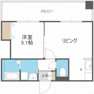 GLASS N21【103号室】の間取り