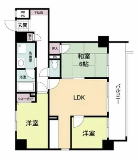 第一玉造マンション【7階】の間取り