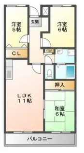 クレセントOSⅡ【2階】の間取り