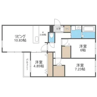 Village Kotoni【3階】の間取り