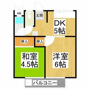 山脇ハイツ【2階】の間取り