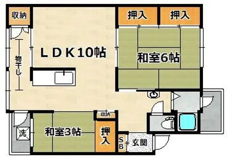 五位ノ池南ビル2号棟【2階】の間取り