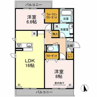 グランツ川名【3階】の間取り