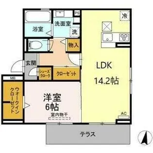 ベルフォレ豊田【1階】の間取り