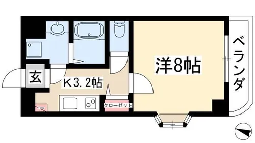 ラシュレ日光【1階】の間取り