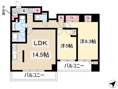 ラアケア覚王山【1102号室】の間取り