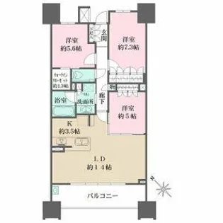 ザ・パークハウス名古屋ディライトスクエア【10階】の間取り