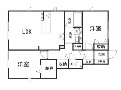 コートユウ F棟【101号室】の間取り