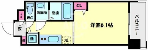 La Douceur桜川【9階】の間取り