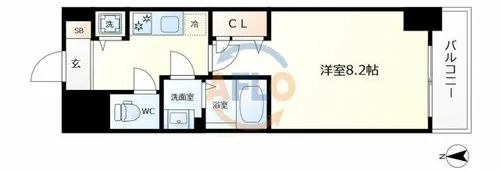 LEGESTA大阪レジデンス【5階】の間取り