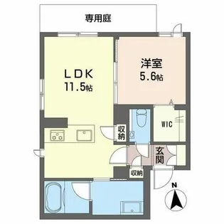 シャーメゾン並木【0103号室】の間取り