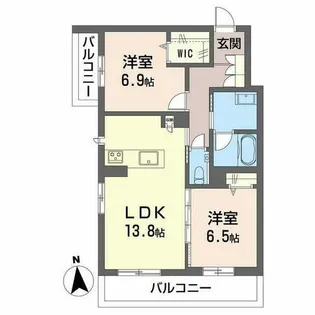 シャーメゾン並木【0402号室】の間取り