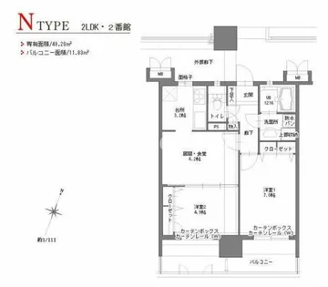 アクタス博多Vタワー【13階】の間取り