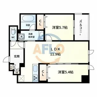 コンフォート泉尾【702号室】の間取り