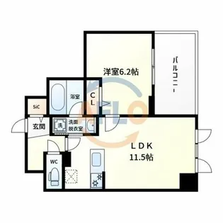コンフォート泉尾【503号室】の間取り