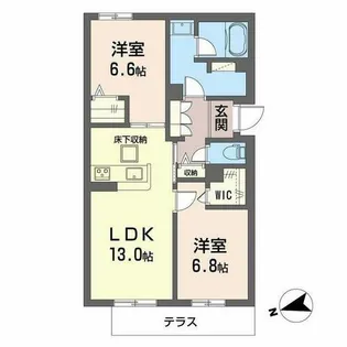 シャーメゾン グランノード【1階】の間取り