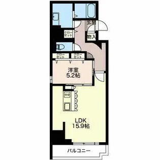 ロイジェント新栄II【0501号室】の間取り