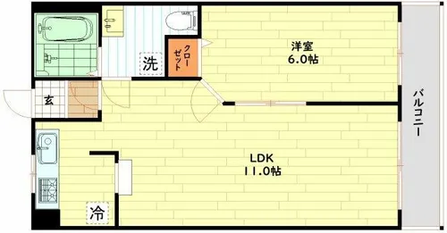 コーポラス翌檜【3階】の間取り