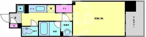 アスヴェルタワー大阪城WEST【5階】の間取り