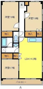 ロジュマン徳重【2階】の間取り