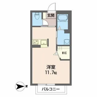 サーティーン11【0110号室】の間取り