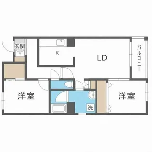 LAPEACE菊水【00303号室】の間取り