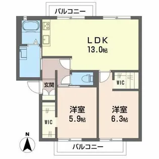 サニー・レジデンス.【0202号室】の間取り