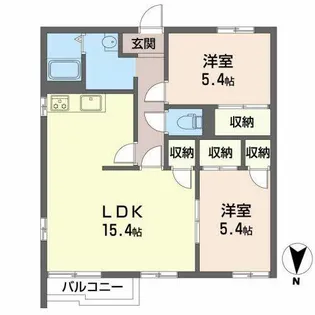 リバティハイツ【0203号室】の間取り