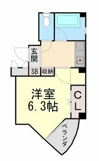 ヤングリーブス岡本【1階】の間取り