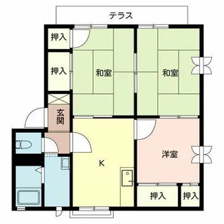 グリーンヒルズ藤沢台【B101号室】の間取り