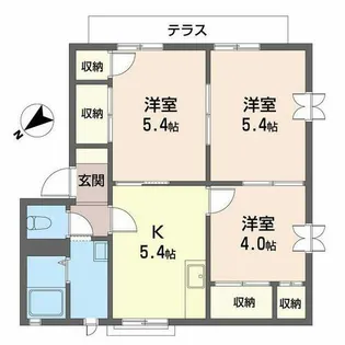 グリーンヒルズ藤沢台【B101号室】の間取り