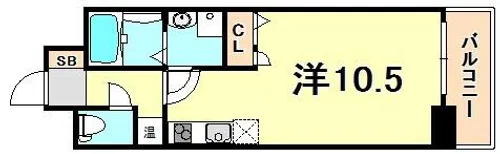 WILLDO三宮イースト【2階】の間取り