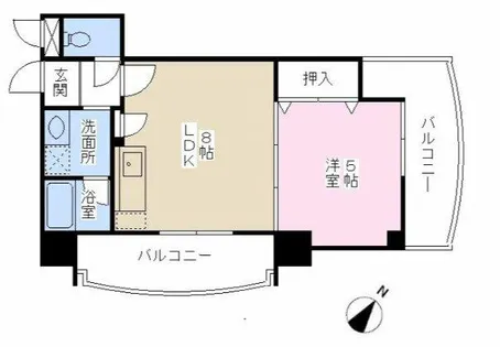 アルプス西梅田【9階】の間取り