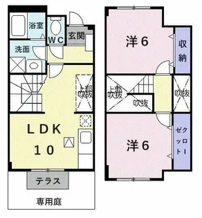 クリバーコート【105号室】の間取り
