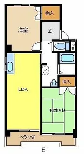 Greenheimファミリア【406号室】の間取り