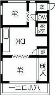 甚兵衛ハイツ【3階】の間取り