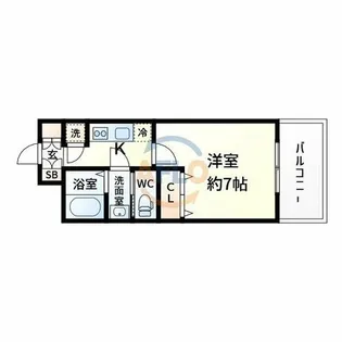 セレニテ江坂ルフレ【8階】の間取り