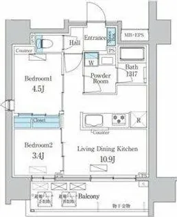 デュオフラッツ今池フレナ【6階】の間取り