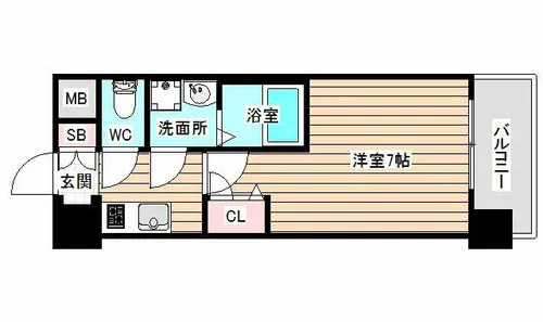 コスモリード大阪福島【4階】の間取り